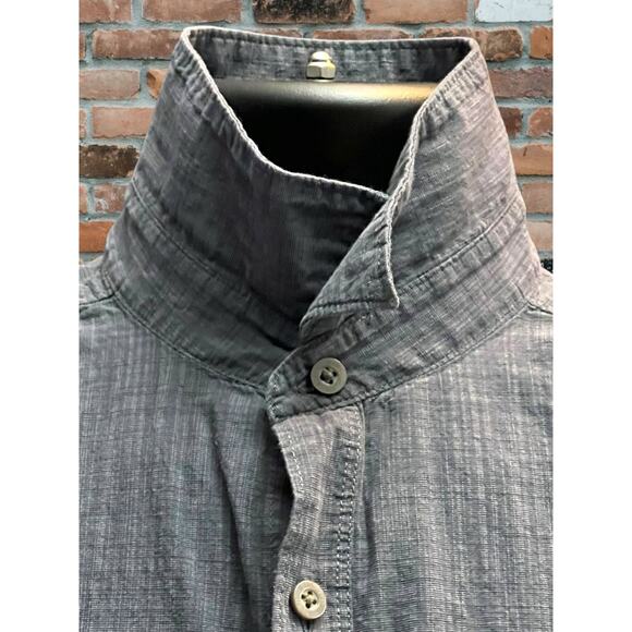 Calvin Klein Jeans Men’s XL Long Sleeve Button-Up Shirt - Charcoal Gray - Picture 7 of 9